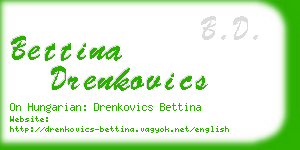 bettina drenkovics business card